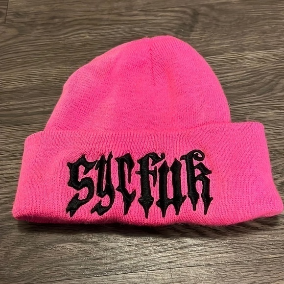 Syc Fuk Beanie in pink NWOT​​​​​​​ - Picture 2 of 4
